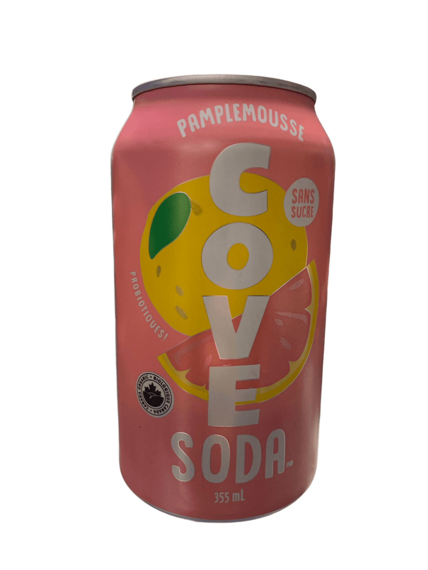 Cove Prebiotic's Zero Sugar Grapefruit Flavoured Soda 355ML - Canadian Edition