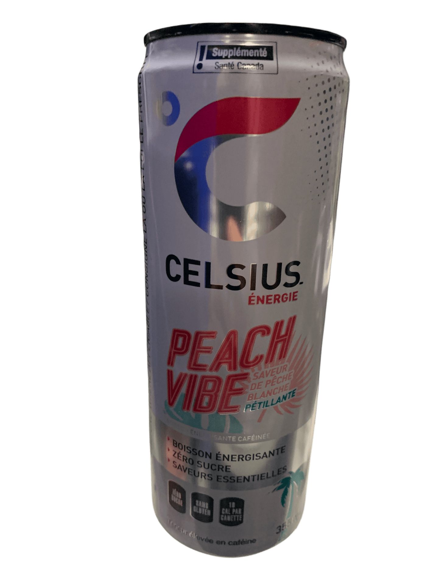 Celsius Peach Vibe Zero Sugar Energy Drink 355ML - Canadian Edition