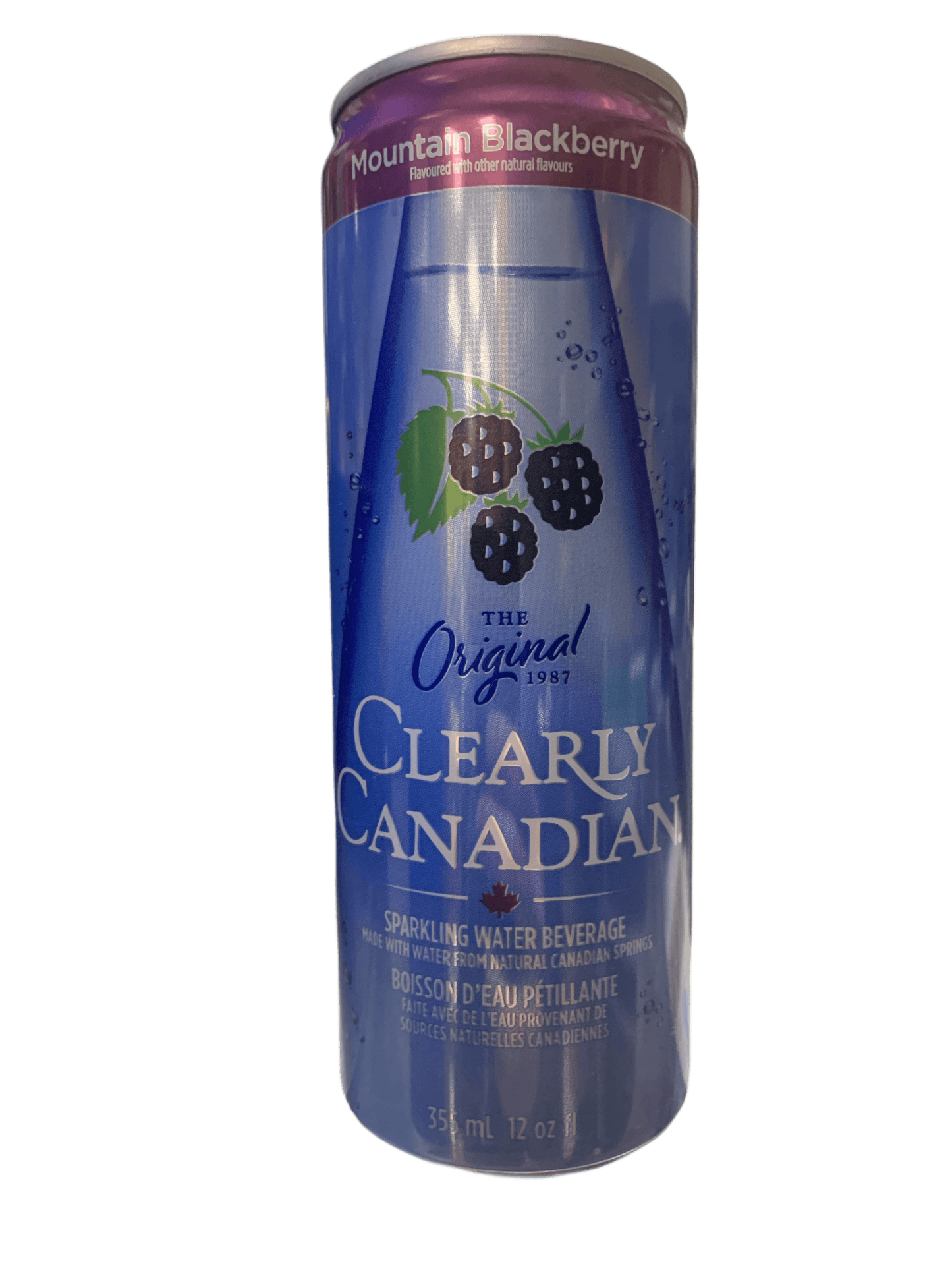 Clearly Canadian Sparkling Mountain Blackberry Cans 355ML - Canadian Edition