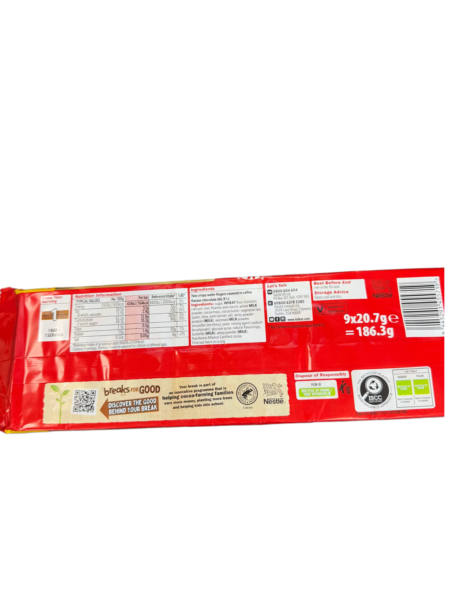 Kit Kat Nescafe Mocha Flavour 165.6G - U.K Edition