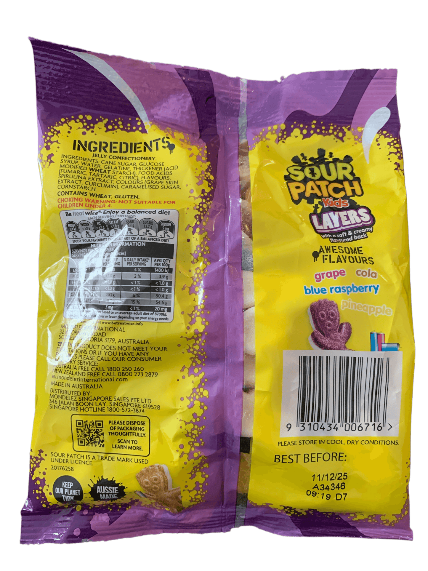 Sour Patch Kids Layers 190G - Australian Edition