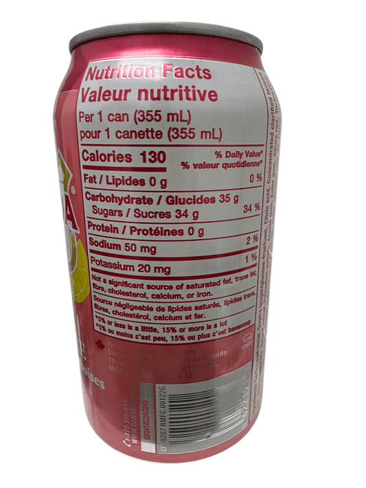 Canada Dry Limited Edition Raspberry Lemonade Ginger Ale Can 355ML - Canadian Edition