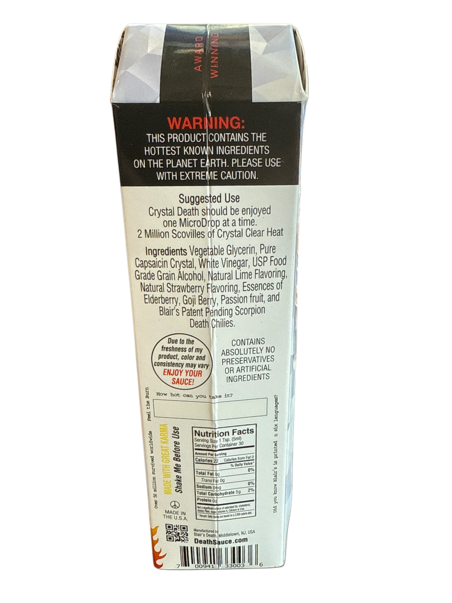 Blairs Crystal Death Sauce 150ML - U.S Edition