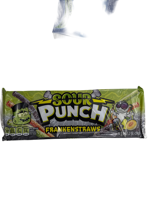 Sour Punch Halloween Frankenstraws Rope Candy 91G - U.S Edition