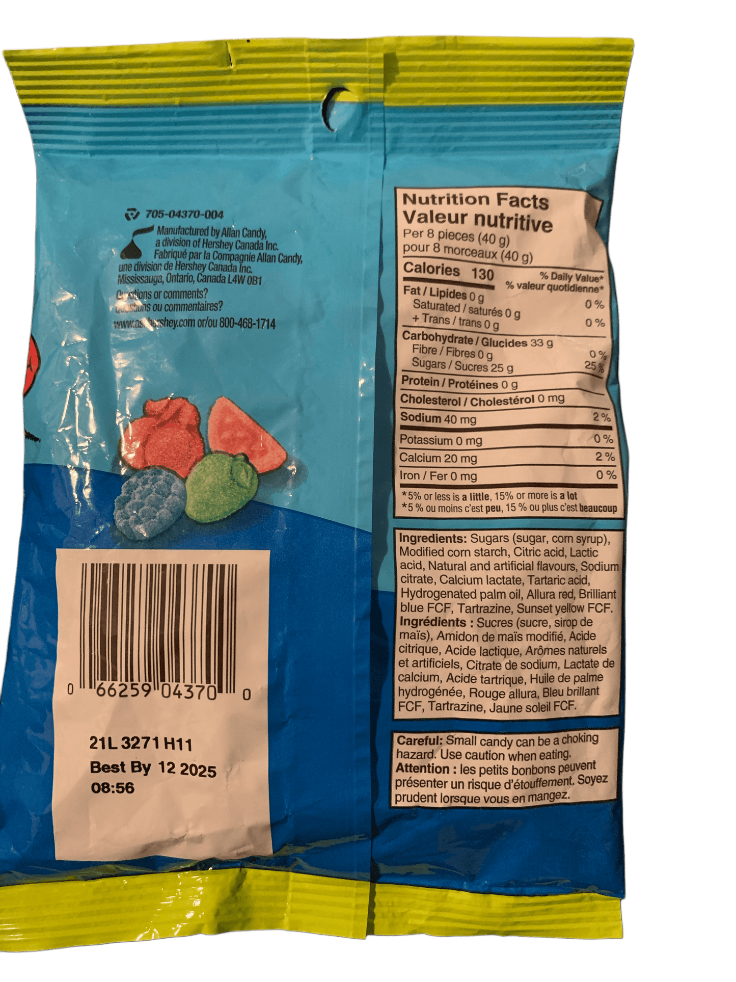 Jolly Rancher Fruity Sours Chewy Candy 182G - Canadian Version