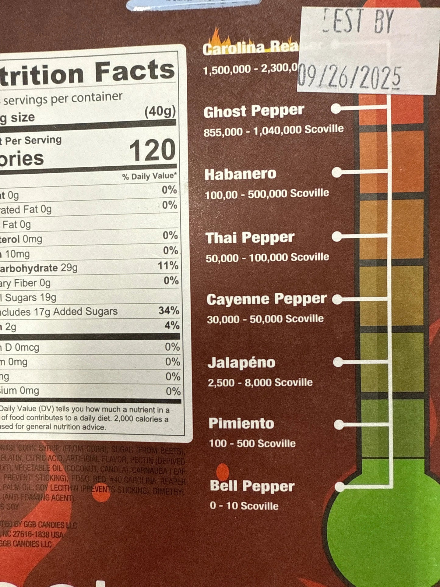 Carolina Reaper Blazing Hot Gummy Bears 184G - U.S Edition
