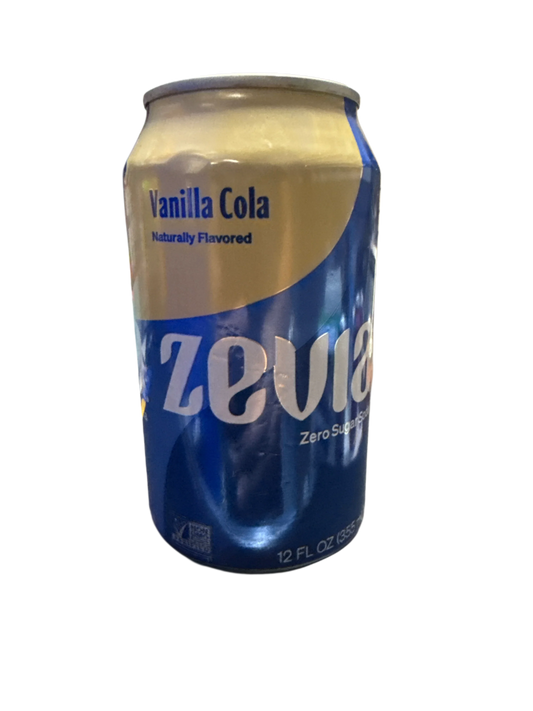 Zevia Zero Sugar Vanilla Cola Flavoured Soda 355ML - Canadian Edition