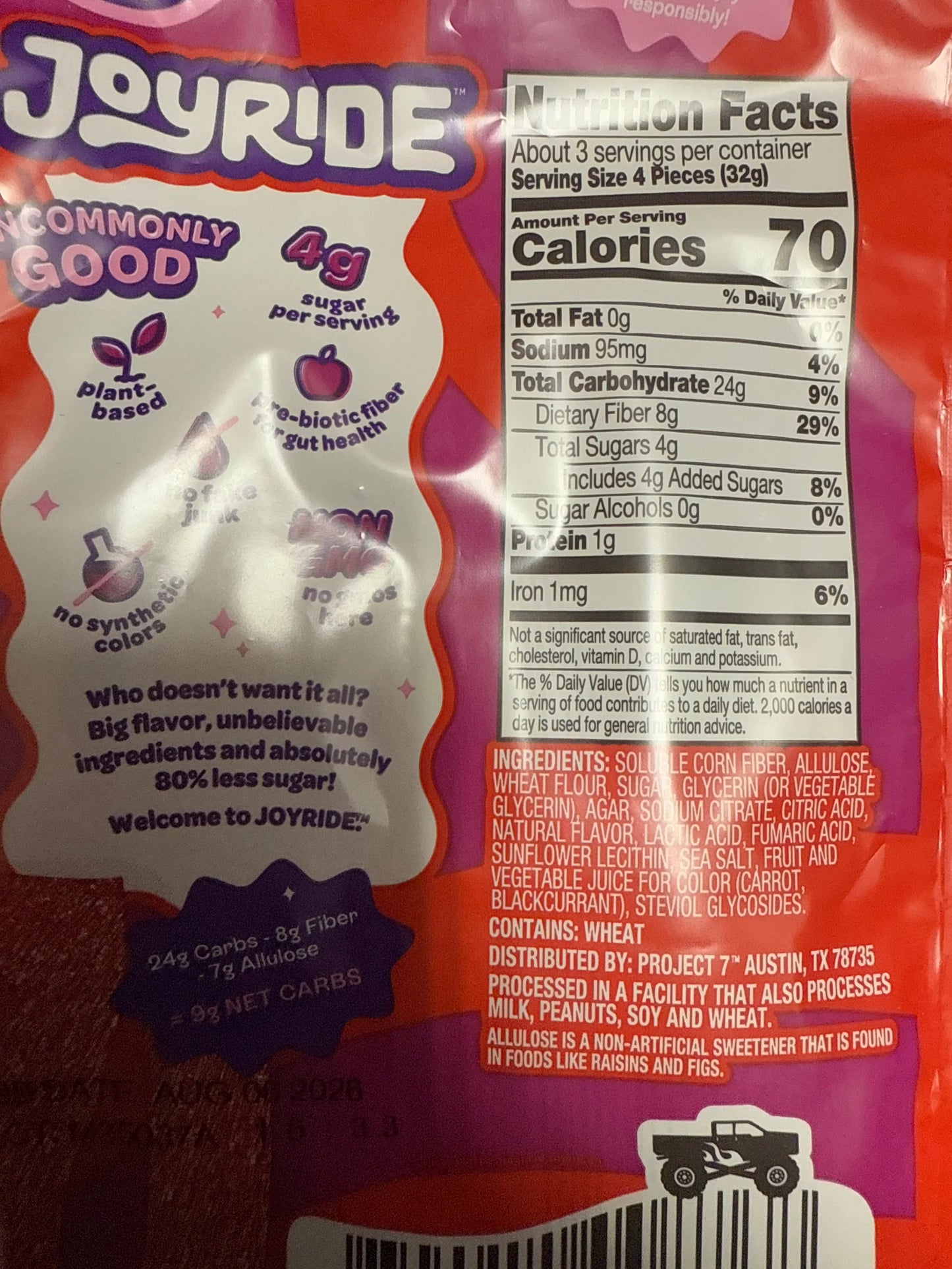 Ryan Trahan's Joyride Sour Strawberry Strips 99G - U.S Edition