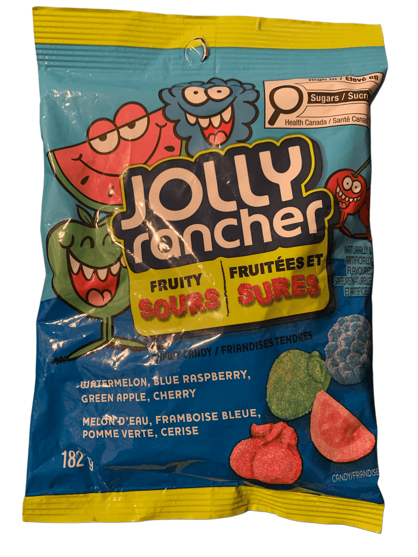 Jolly Rancher Fruity Sours Chewy Candy 182G - Canadian Version