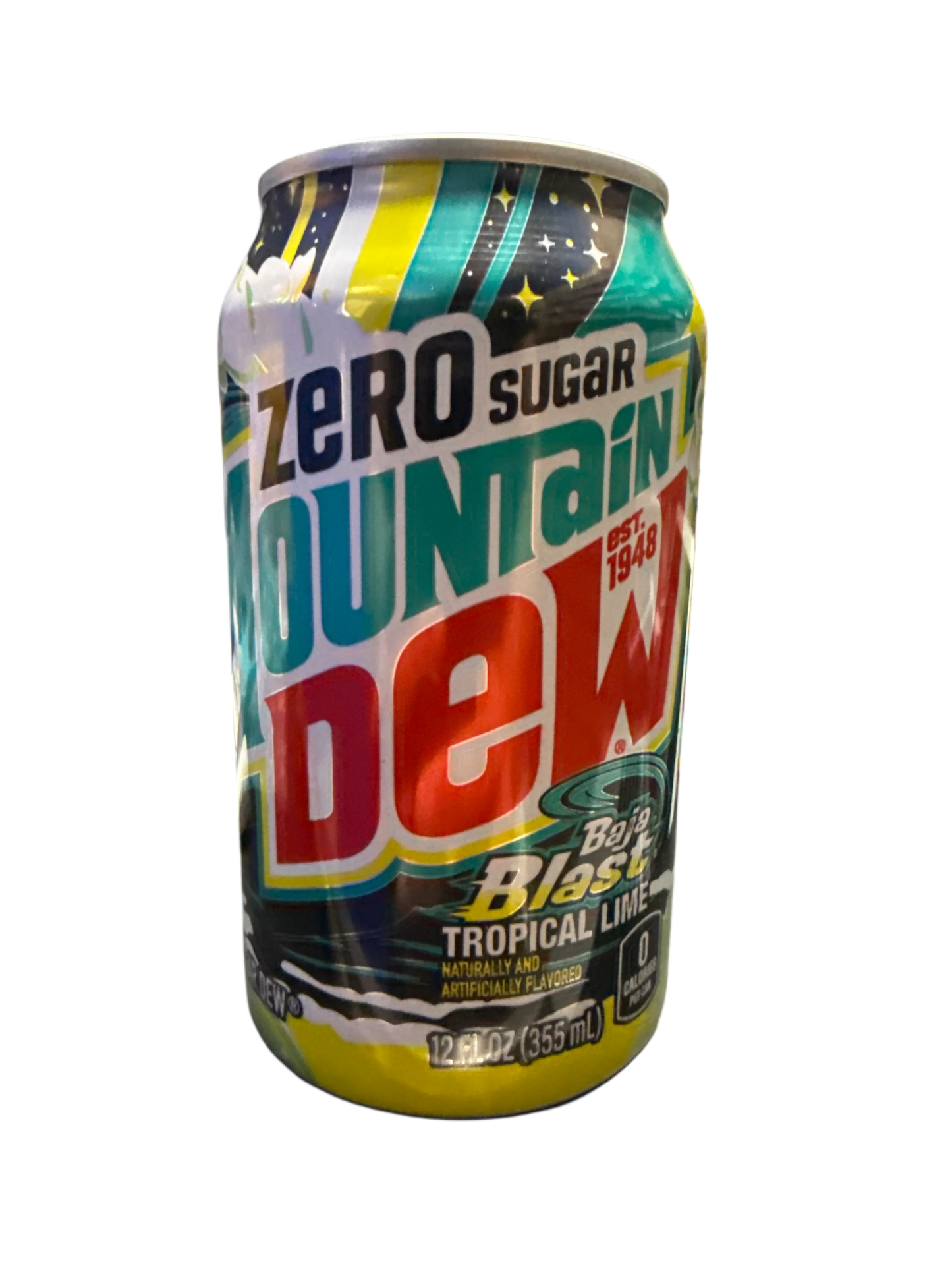 Mountain Dew Zero Sugar Baja Blast Tropical Lime 355ML - U.S Edition