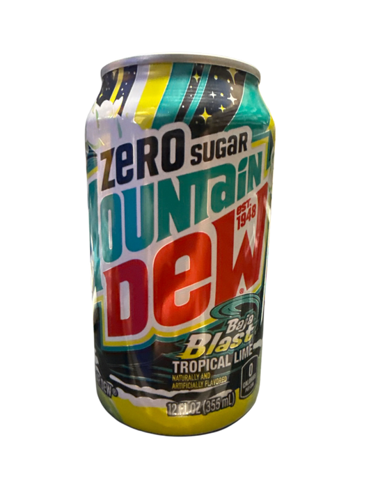 Mountain Dew Zero Sugar Baja Blast Tropical Lime 355ML - U.S Edition