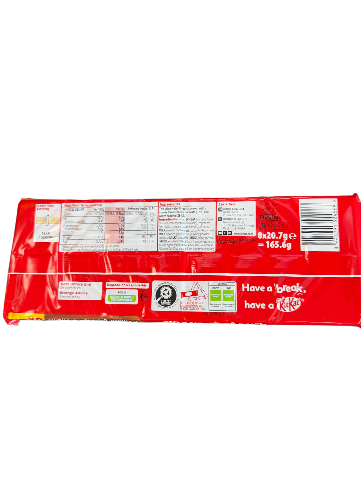 Kit Kat Cookies And Cream Flavour 165.6G - U.K Edition