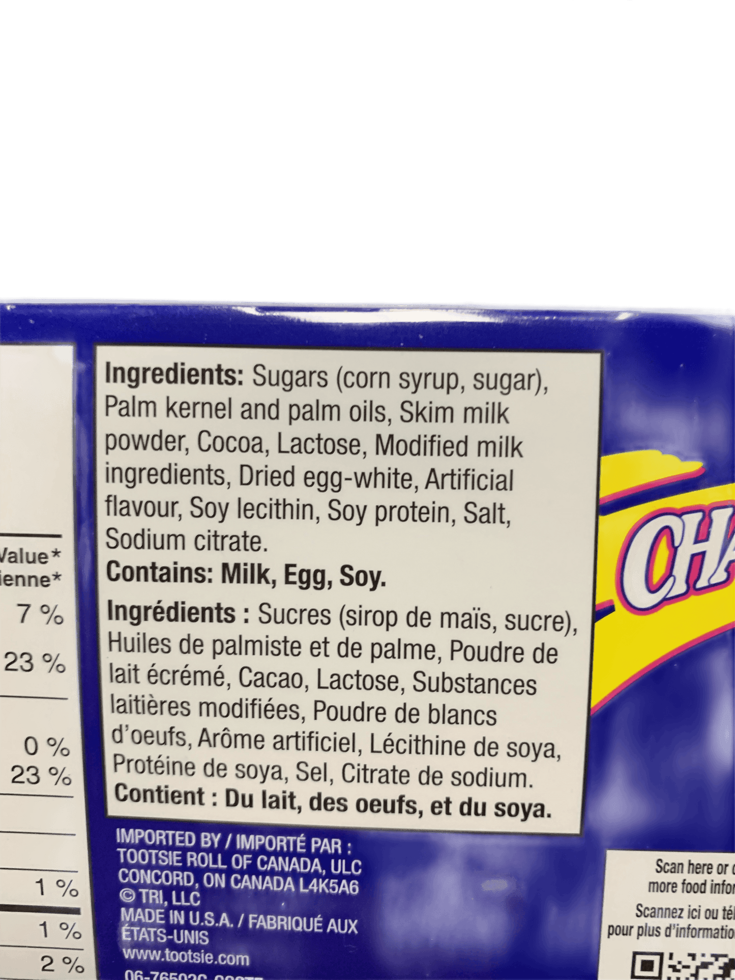 Tootsie Charleston Mini Vanilla Chew 113G - US Edition