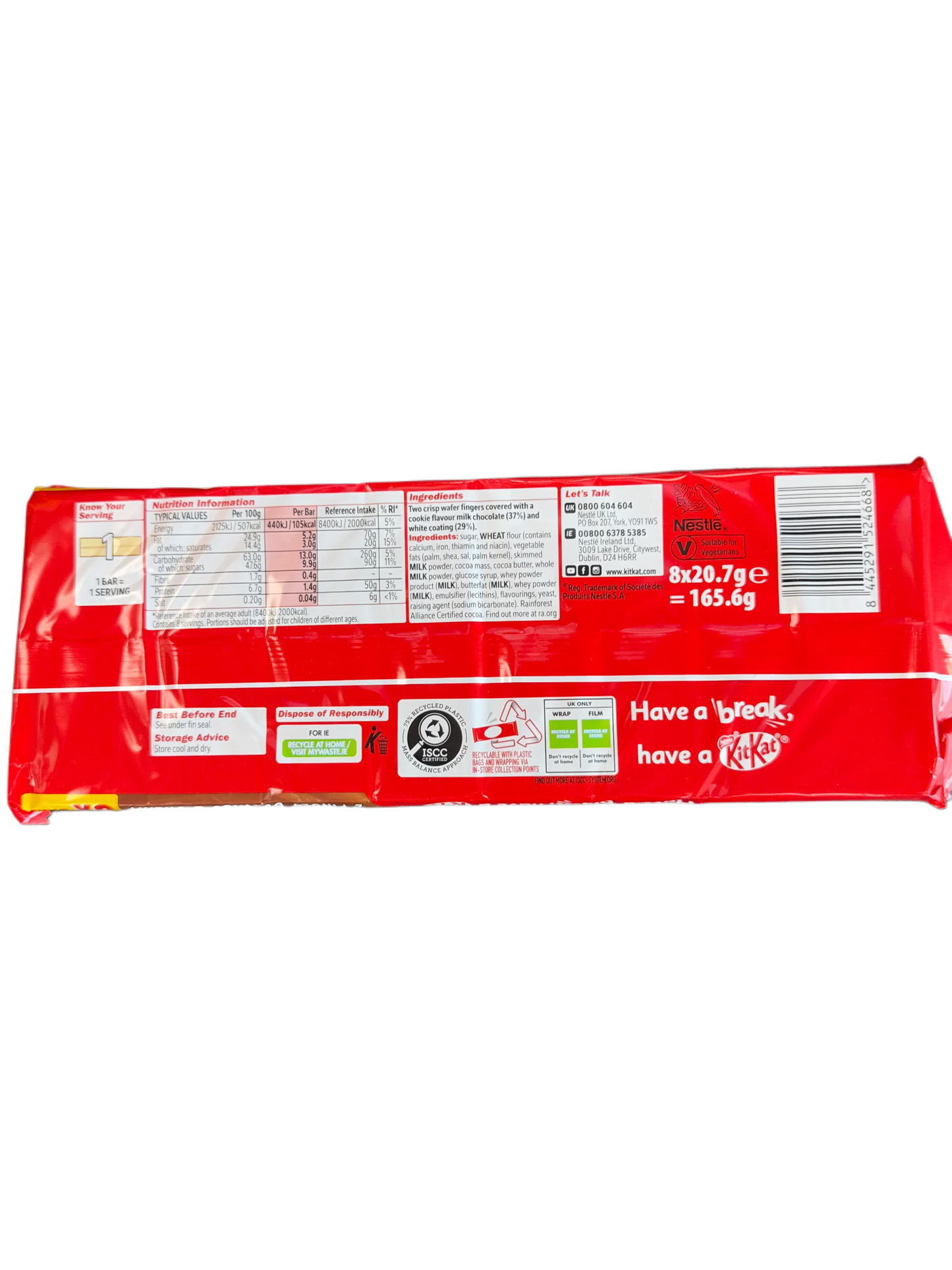 Kit Kat Cookies And Cream Flavour 165.6G - U.K Edition