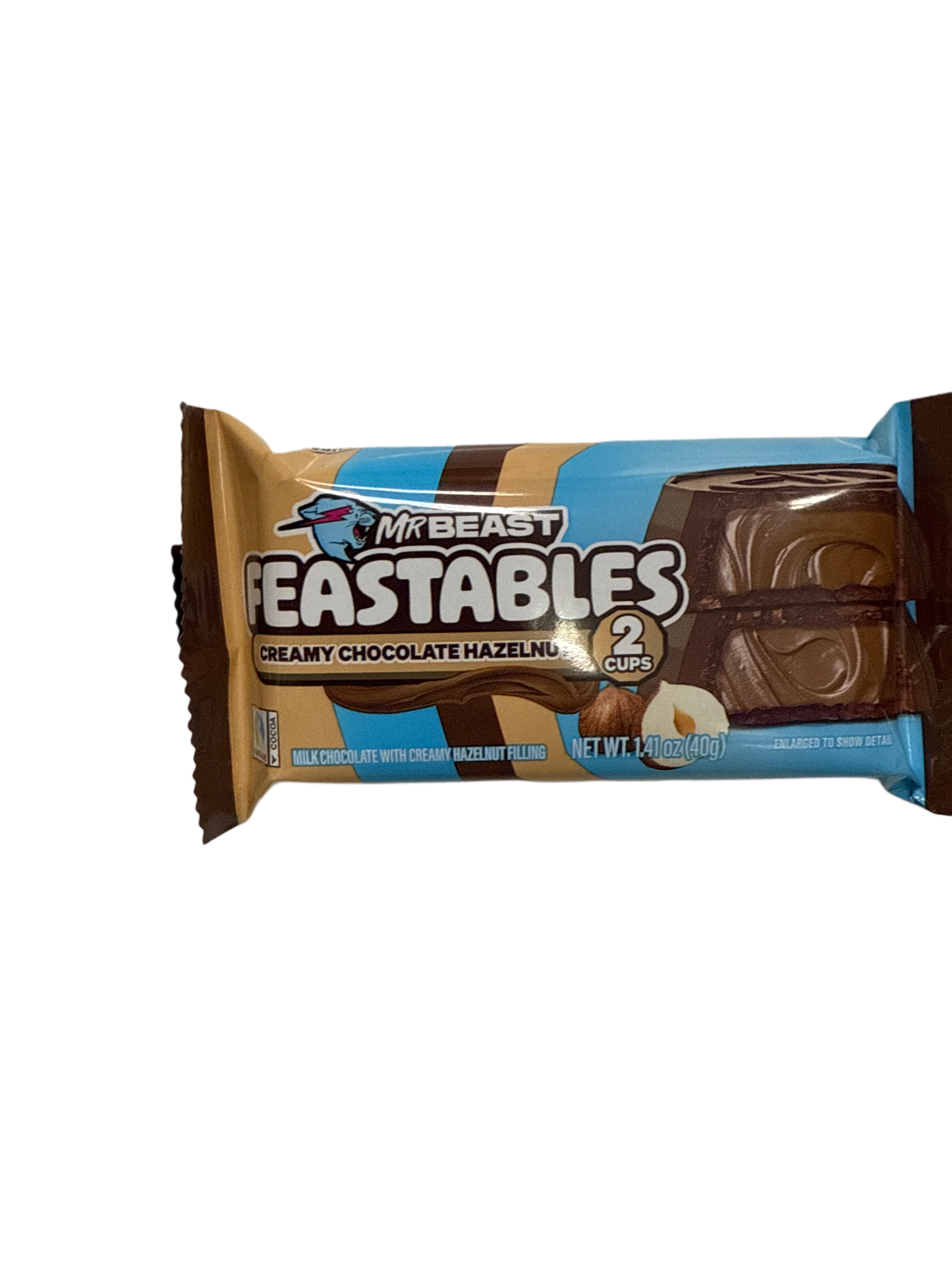 Mr Beast Feastables Creamy Chocolate Hazelnut Cups 40G - U.S Edition