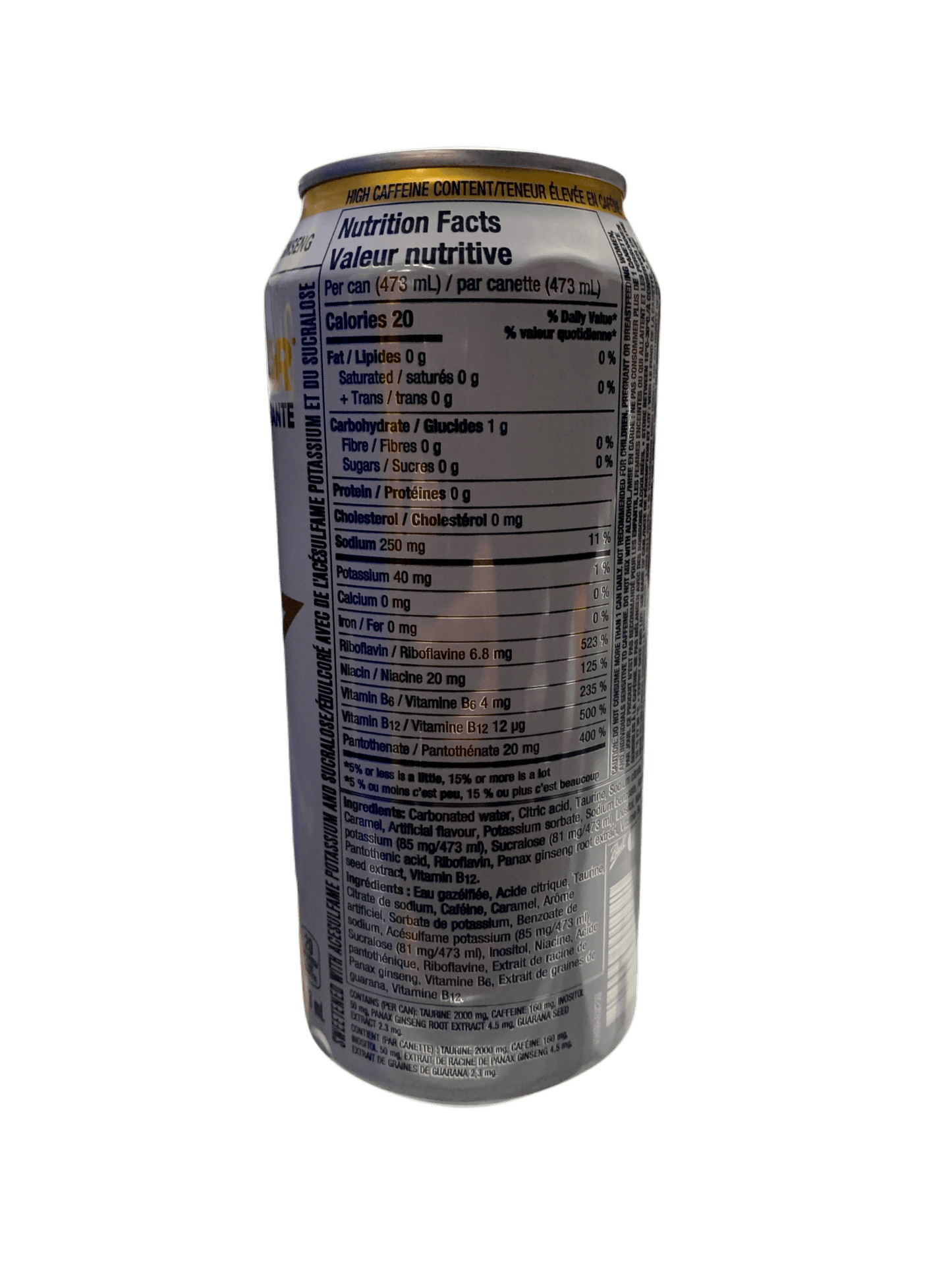 Rockstar Sugar Free Original Energy Drink 473ML - Canadian Edition