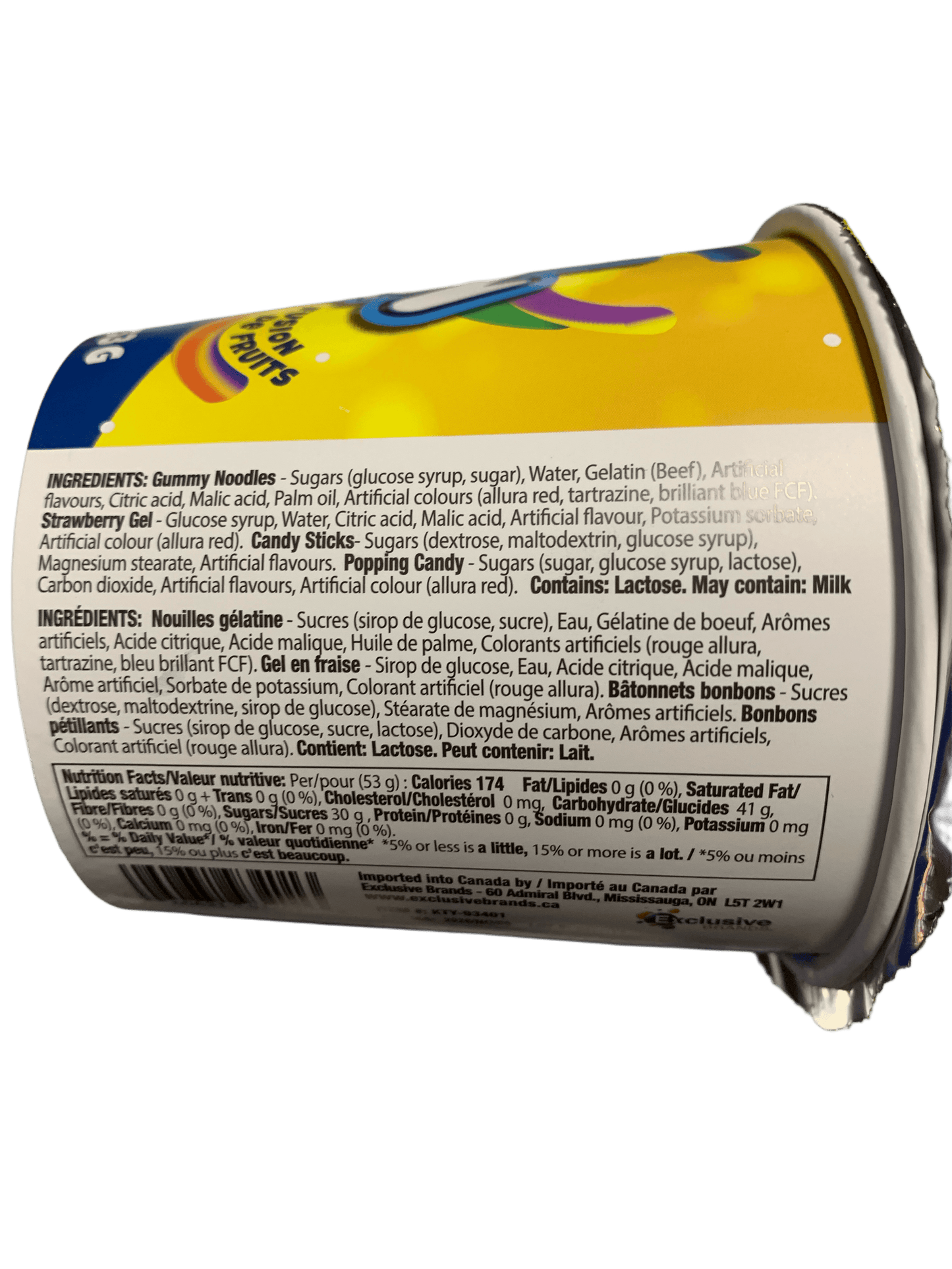 Rainbow Ramen Blast Fruity Fusion Gummy Cup 53G - Canadian Edition