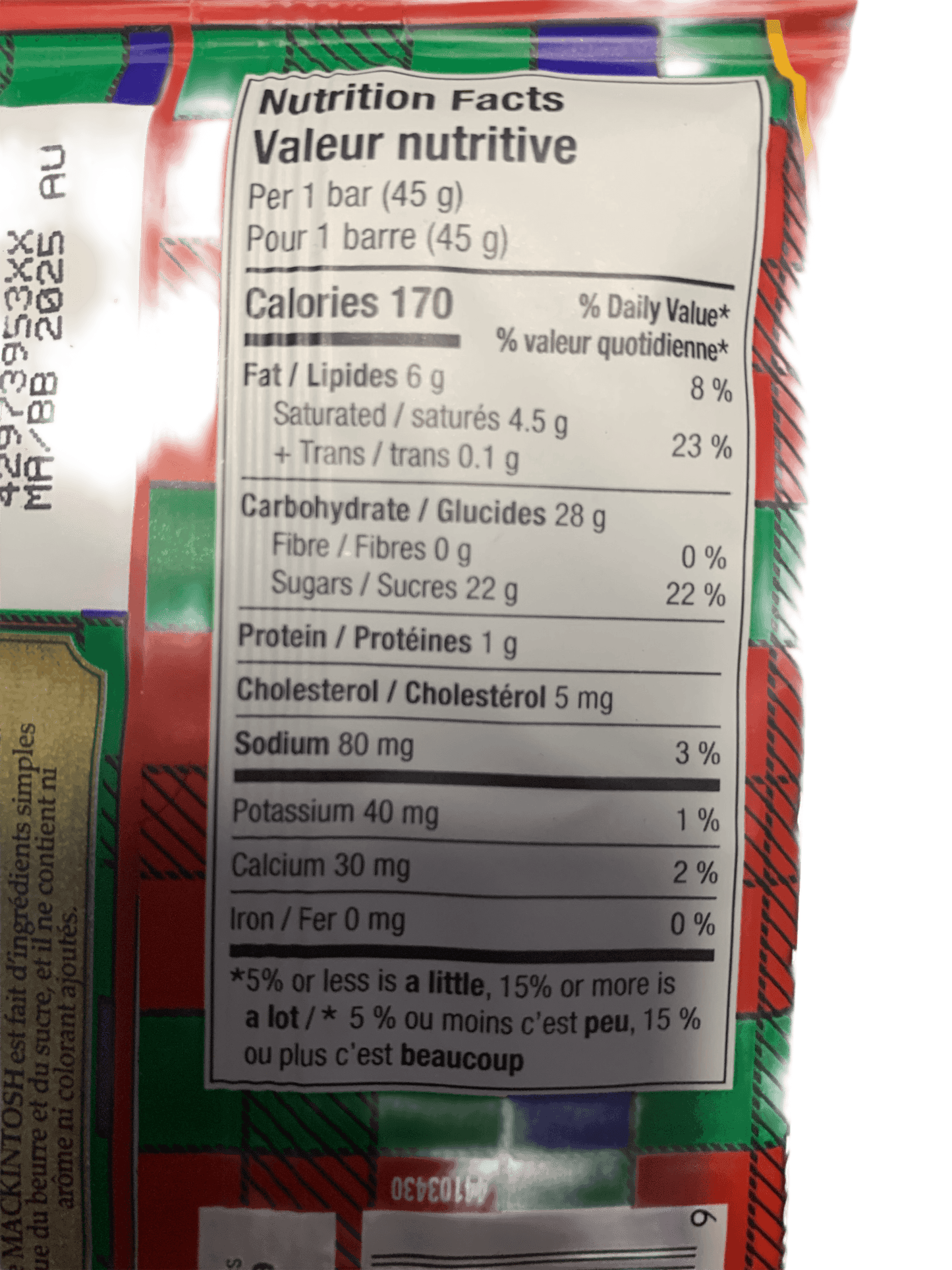 Original Mackintosh's Creamy Toffee 45G - Canadian Edition