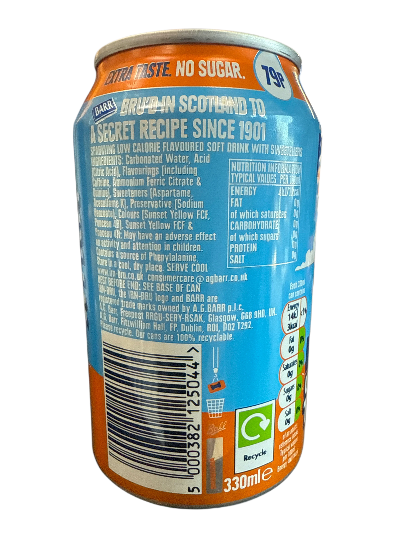 IRN BRU Xtra Unicorn Tears Limited Edition 330ML - U.K Edition