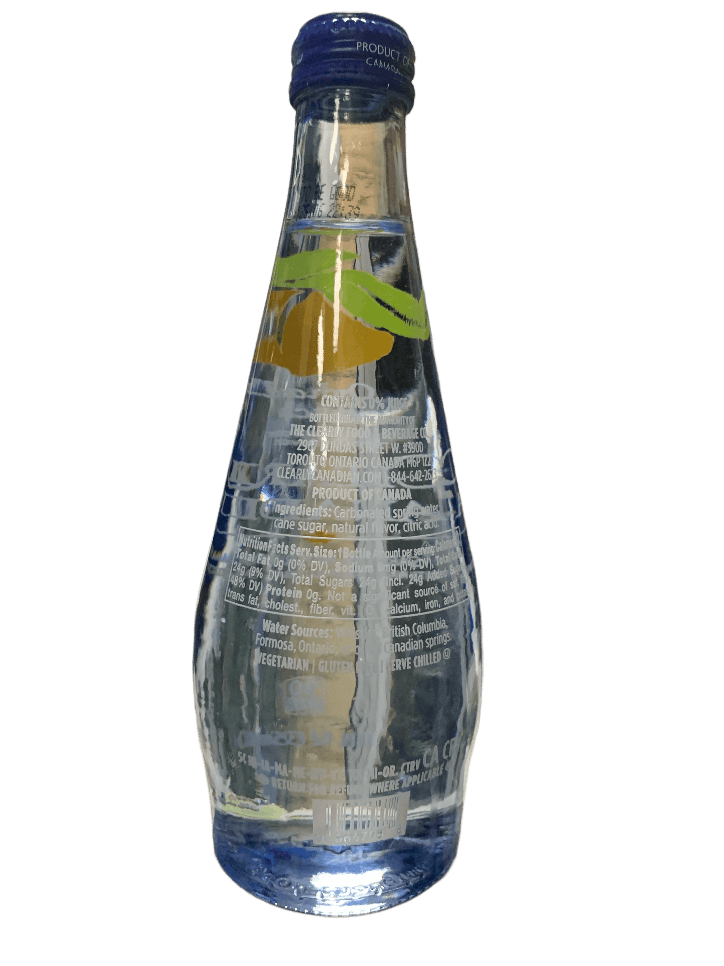 Clearly Canadian Sparkling Orchard Peach Bottle 325ML - Canadian Edition