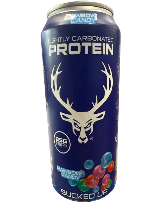 Bucked Up Lightly Carbonated Protein Rainbow Candy Flavoured 473ML - U.S Edition