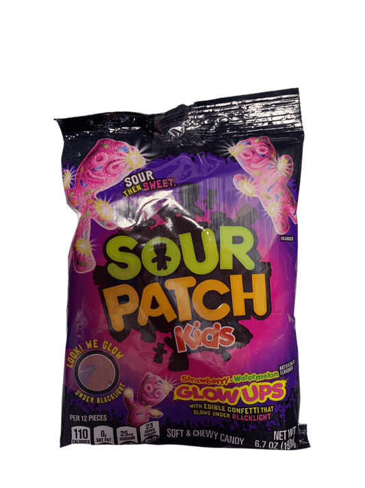 Sour Patch Kids Glow Ups Strawberry Watermelon Flavour 190G - Mexican Edition