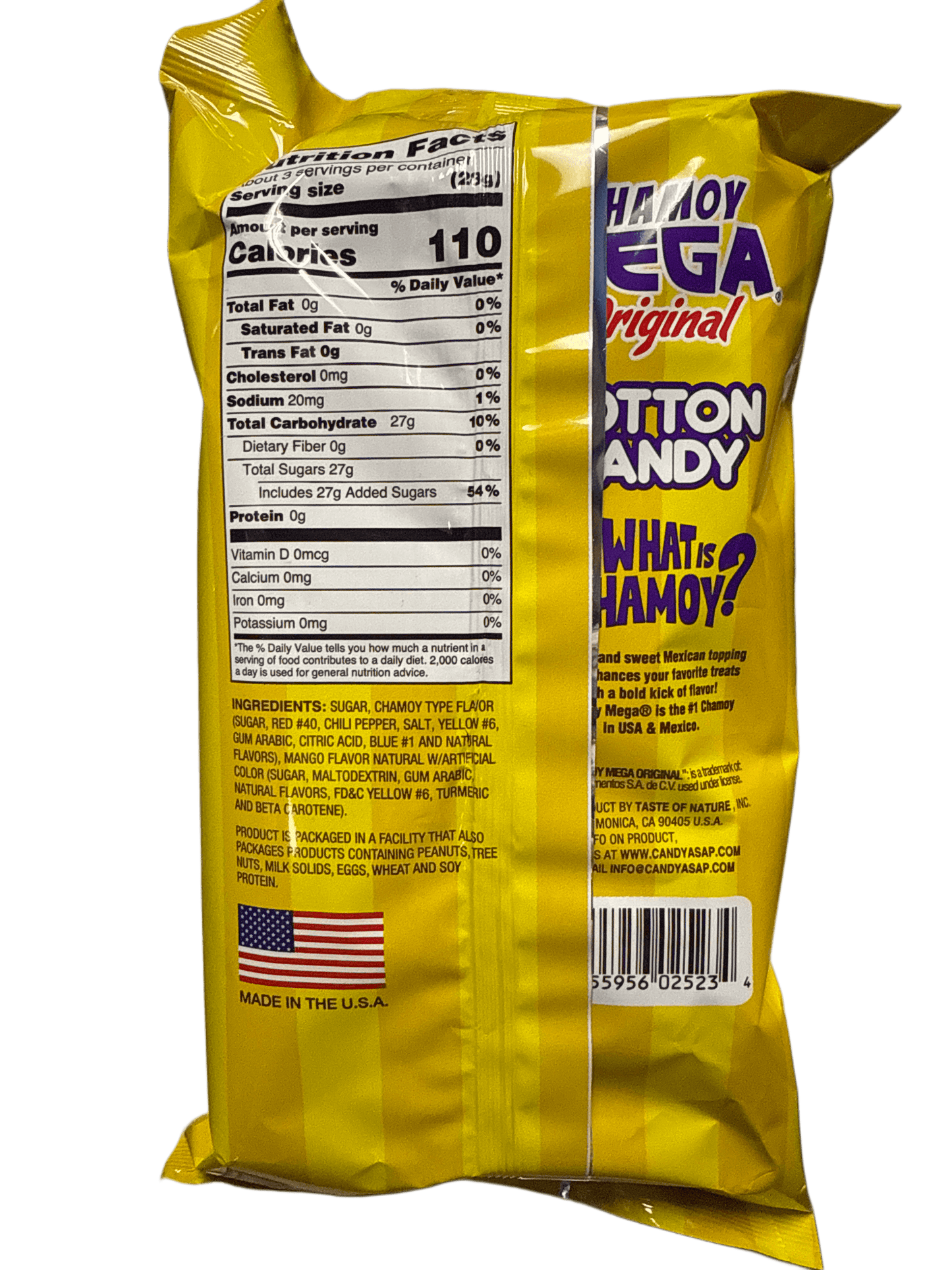 Chamoy Mega Original Mango-Chamoy Flavoured Cotton Candy 88G - U.S Edition