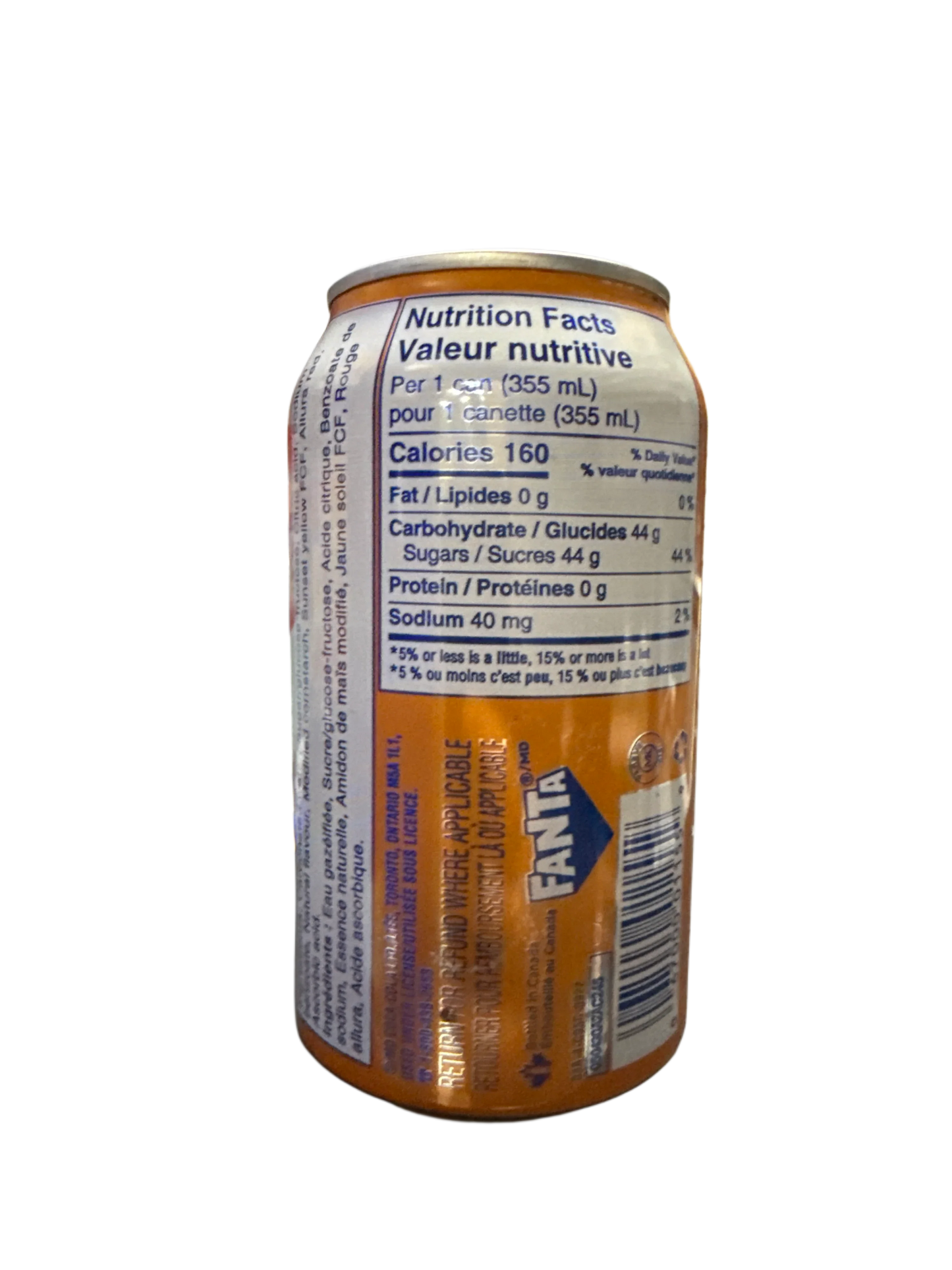 Fanta Orange Flavoured Can 355ML - Canadian Edition