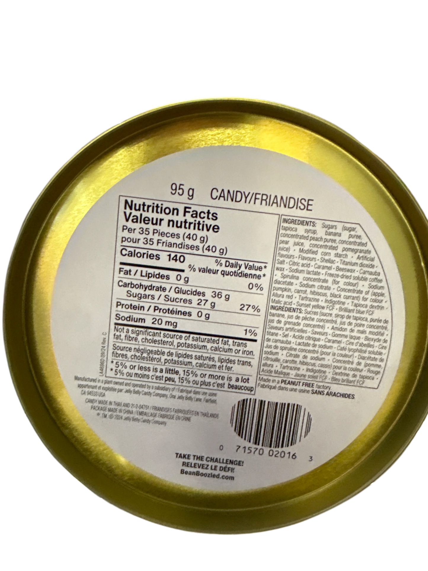 Jelly Belly Bean Boozled Jelly Bean Round Tin Game 100G - U.S Edition