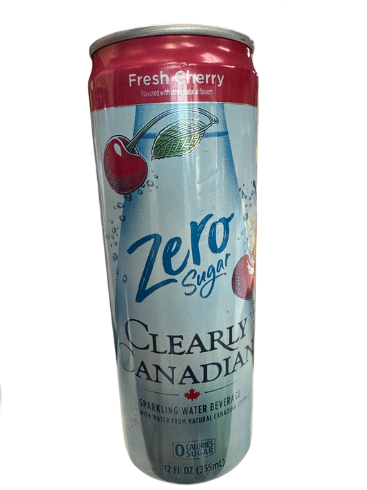 Clearly Canadian Zero Sugar Fresh Cherry Flavour 355ML - Canadian Edition