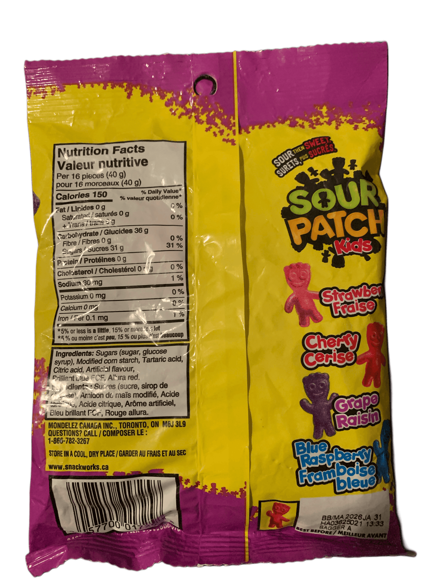 Maynards Sour Patch Kids Berries 150G- Canadian Edition