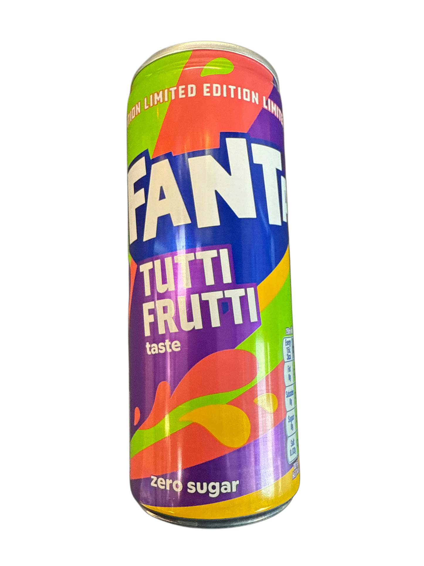 Fanta Tutti Fruitti Taste Zero Sugar Drink 250ML - U.K Limited Edition