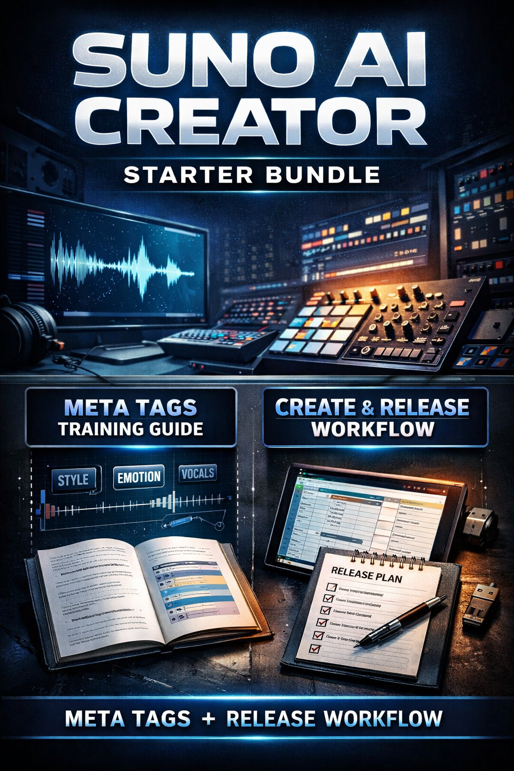 Suno AI Creator Starter Bundle — Meta Tags + Release Workflow