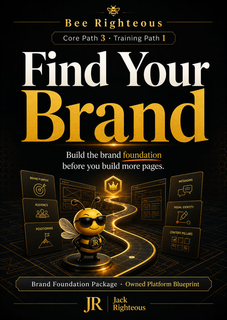 Find Your Brand Core Path 3 Training Path 1 digital training product cover by Bee Righteous
