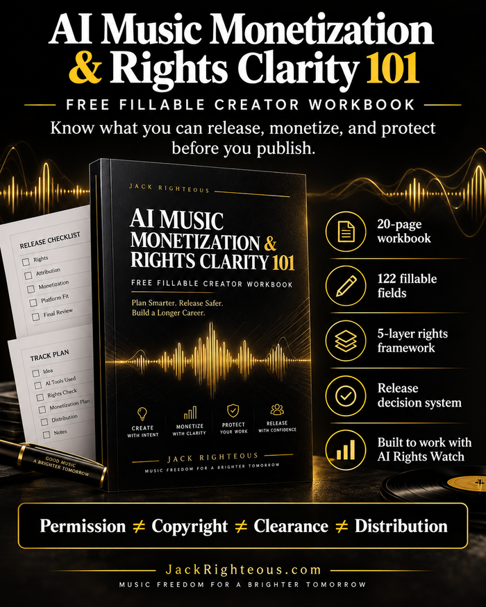 AI Music Monetization & Rights Clarity 101 (Free Guide for AI Creators)