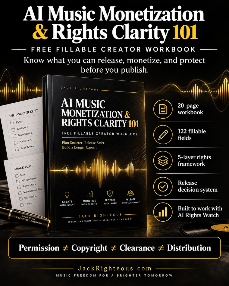 AI Music Monetization & Rights Clarity 101 (Free Guide for AI Creators)