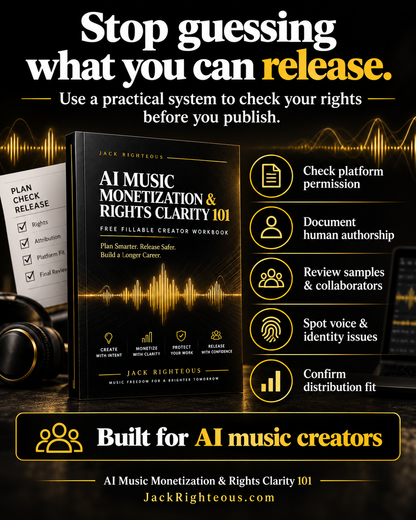 AI Music Monetization & Rights Clarity 101 (Free Guide for AI Creators)