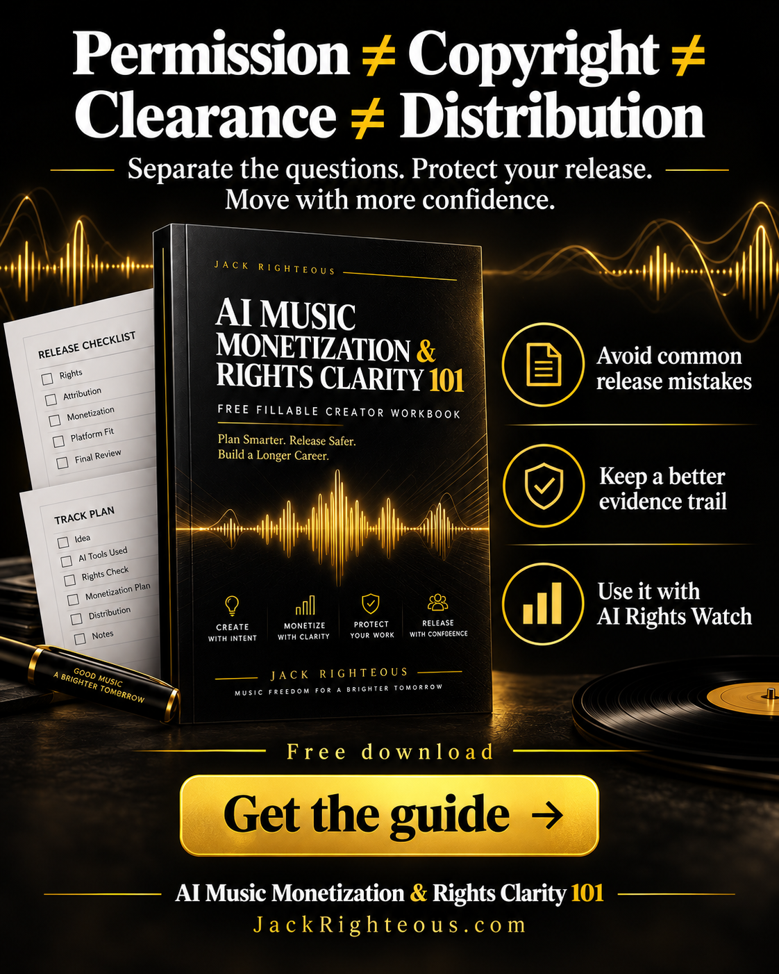 AI Music Monetization & Rights Clarity 101 (Free Guide for AI Creators)