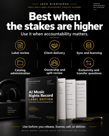 AI Music Rights Record Label Edition use cases for higher-accountability commercial releases