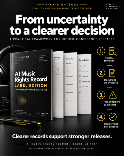 AI Music Rights Record workflow from rights uncertainty to a clearer release decision