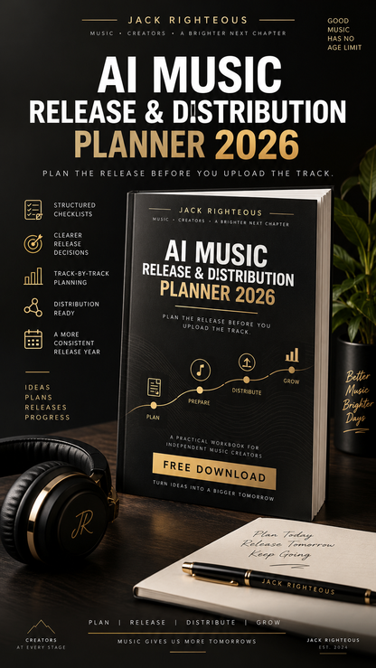 AI Music Release & Distribution Planner 2026 free fillable PDF for AI music creators