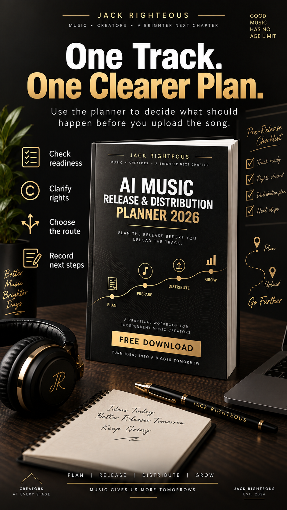 Free AI music creator release planner with evidence conditions blockers and next actions