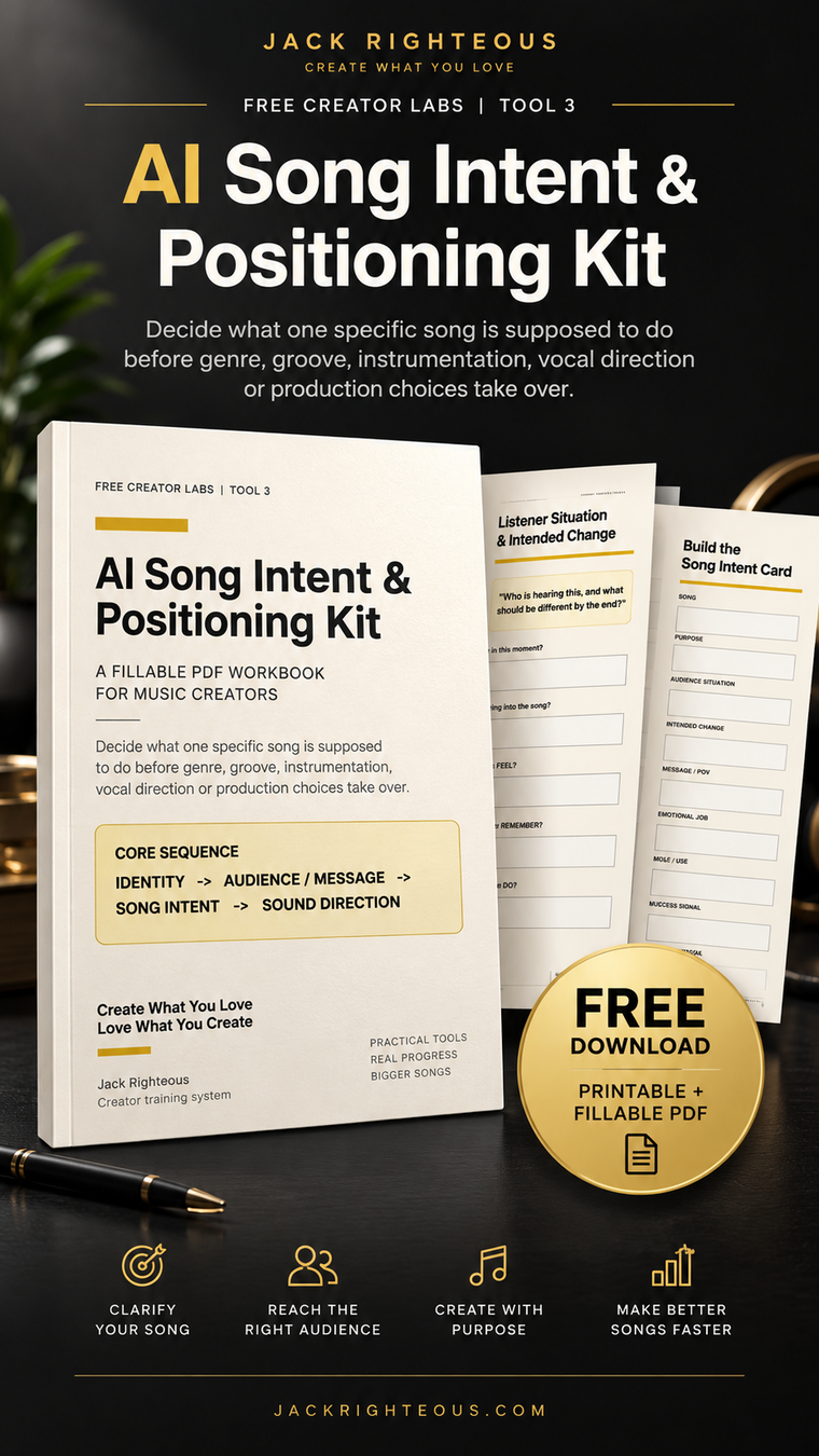 AI Song Intent & Positioning Kit | Free AI Music PDF