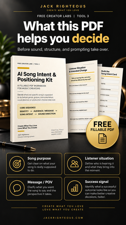 AI Song Intent & Positioning Kit | Free AI Music PDF