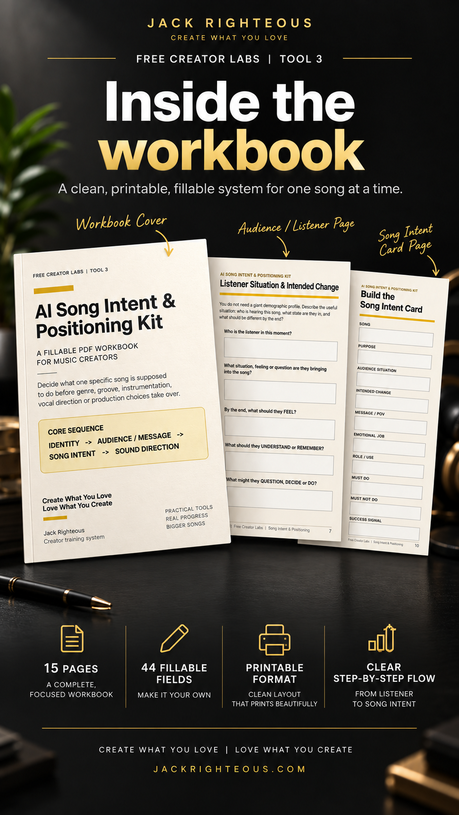 AI Song Intent & Positioning Kit | Free AI Music PDF