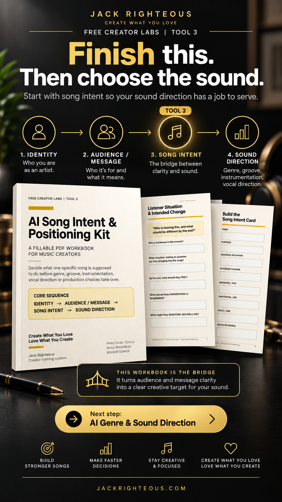AI Song Intent & Positioning Kit | Free AI Music PDF