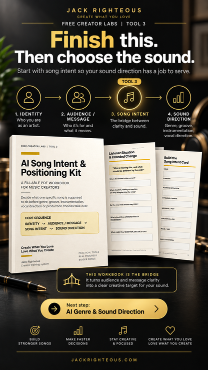 AI Song Intent & Positioning Kit | Free AI Music PDF