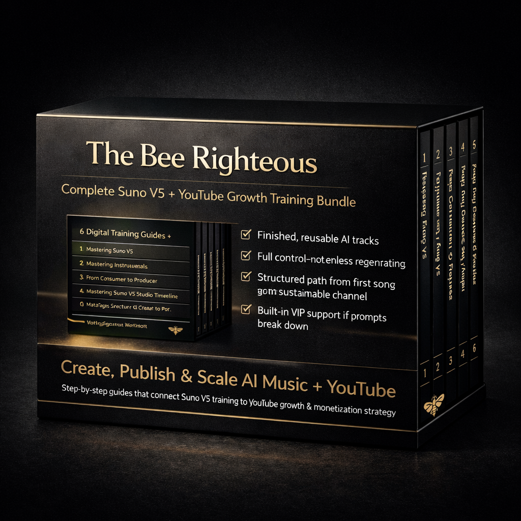 The Bee Righteous: Complete Suno V5 + YouTube Growth Training Bundle