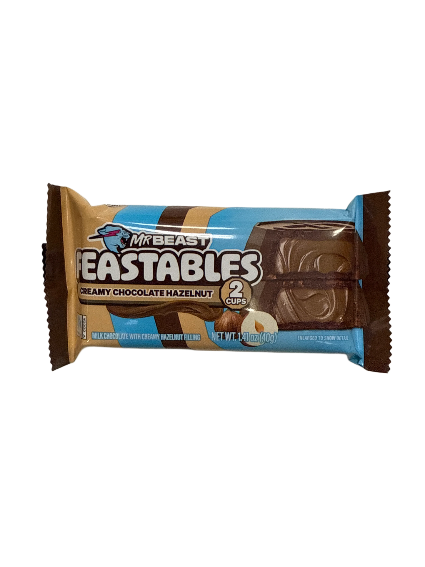 Mr Beast Feastables Creamy Chocolate Hazelnut Cups 40G - U.S Edition