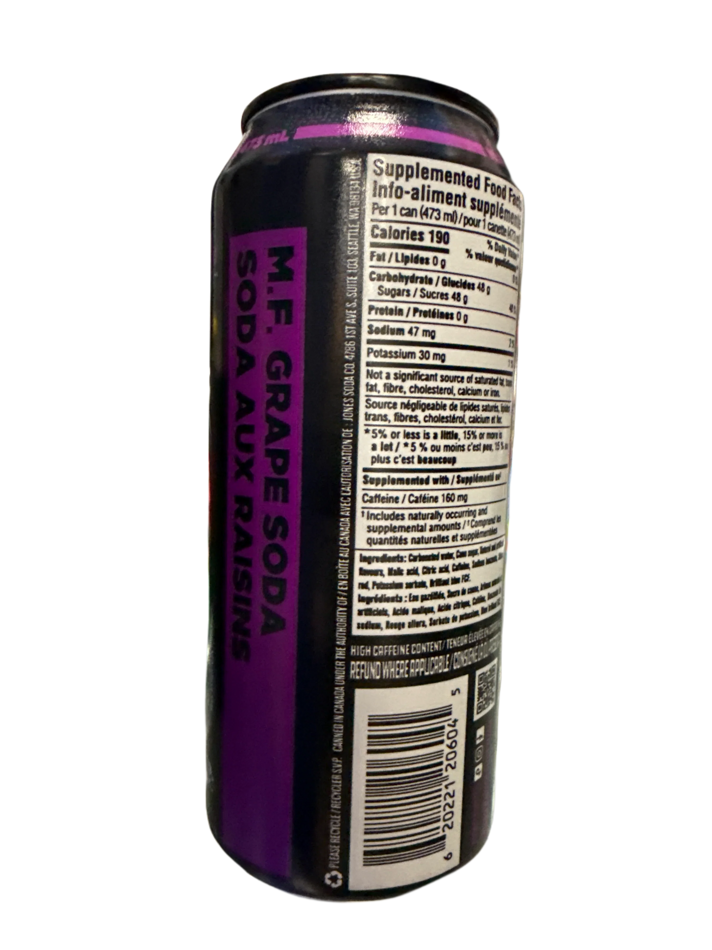 Jones Grape Soda Energy Drink 473ML - Canadian Edition